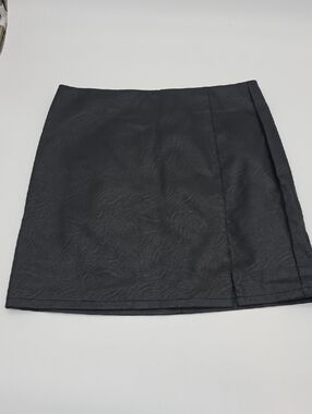 Topshop Black Faux Leather Mini Skirt